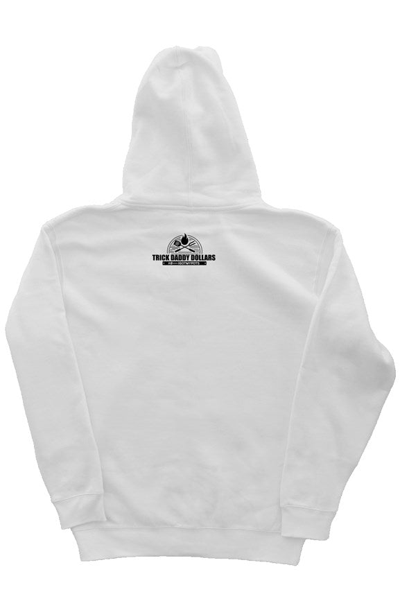 White heavyweight pullover hoodie