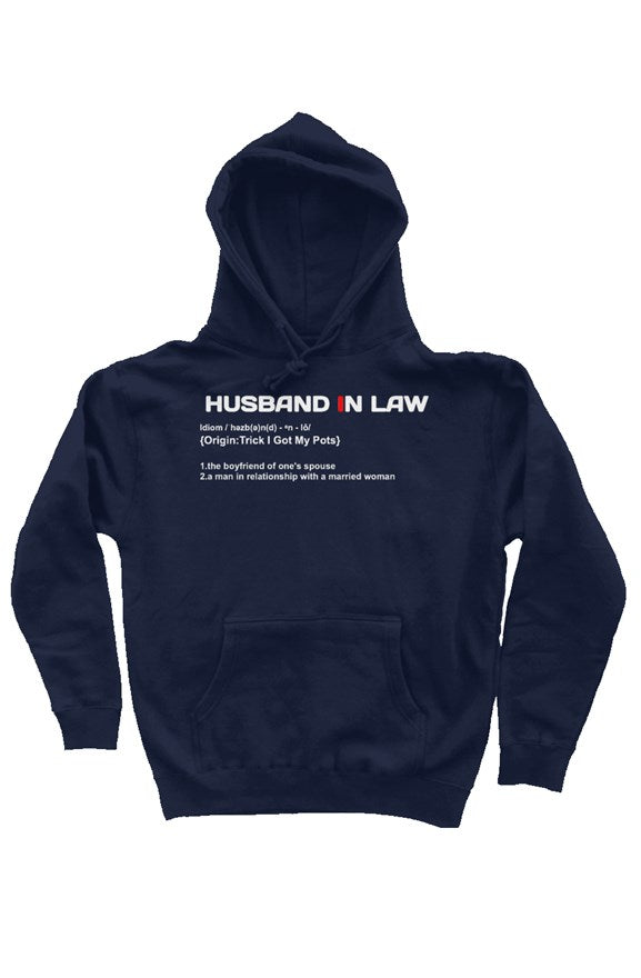 Blue heavyweight pullover hoodie