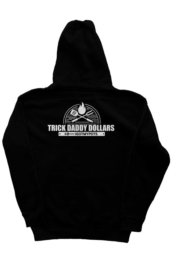 Black heavyweight pullover hoodie