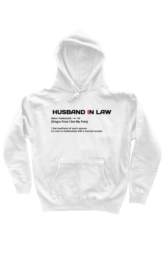 White heavyweight pullover hoodie