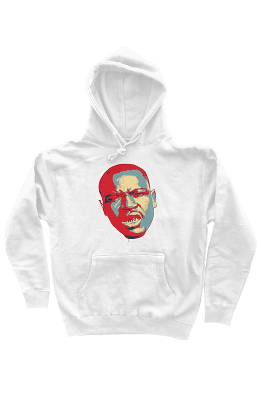 White heavyweight pullover hoodie
